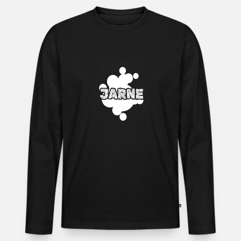 Jarne Jarne - Männer Premium Bio Langarmshirt - Schwarz