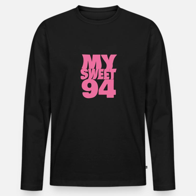Sweet 94 - Männer Premium Bio Langarmshirt - Schwarz