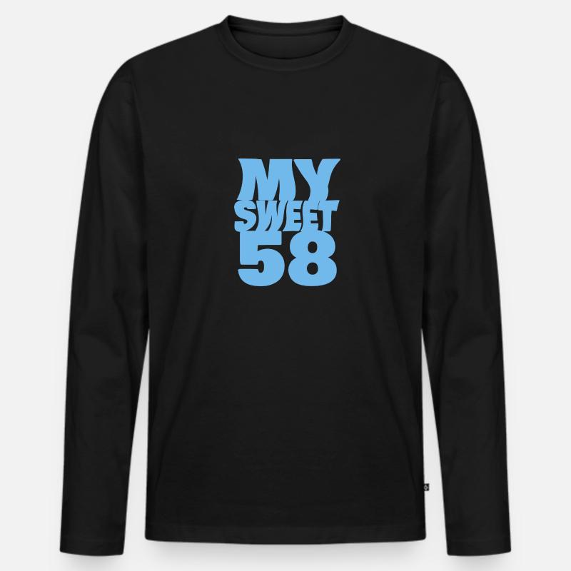 Süß 58 - Männer Premium Bio Langarmshirt - Schwarz