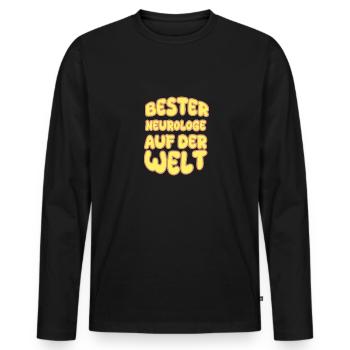 Berufung Neurologe - Männer Premium Bio Langarmshirt - Schwarz - Vorne - Nico (187cm)