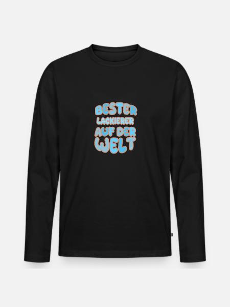 Gift for painter - Men's Premium Organic Long Sleeve Shirt - black