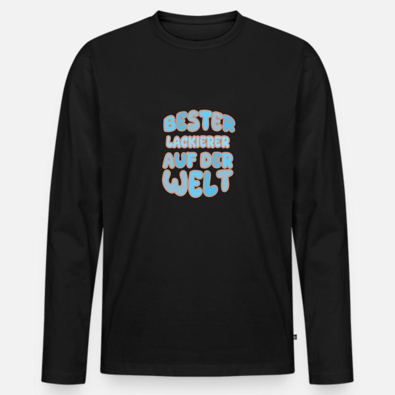 Geschenk für Lackierer - Männer Premium Bio Langarmshirt - Schwarz