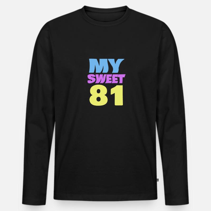 Süß 81 - Männer Premium Bio Langarmshirt - Schwarz