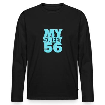 Sweet 56 - Men's Premium Organic Long Sleeve Shirt - black - Front - Nico (187cm)
