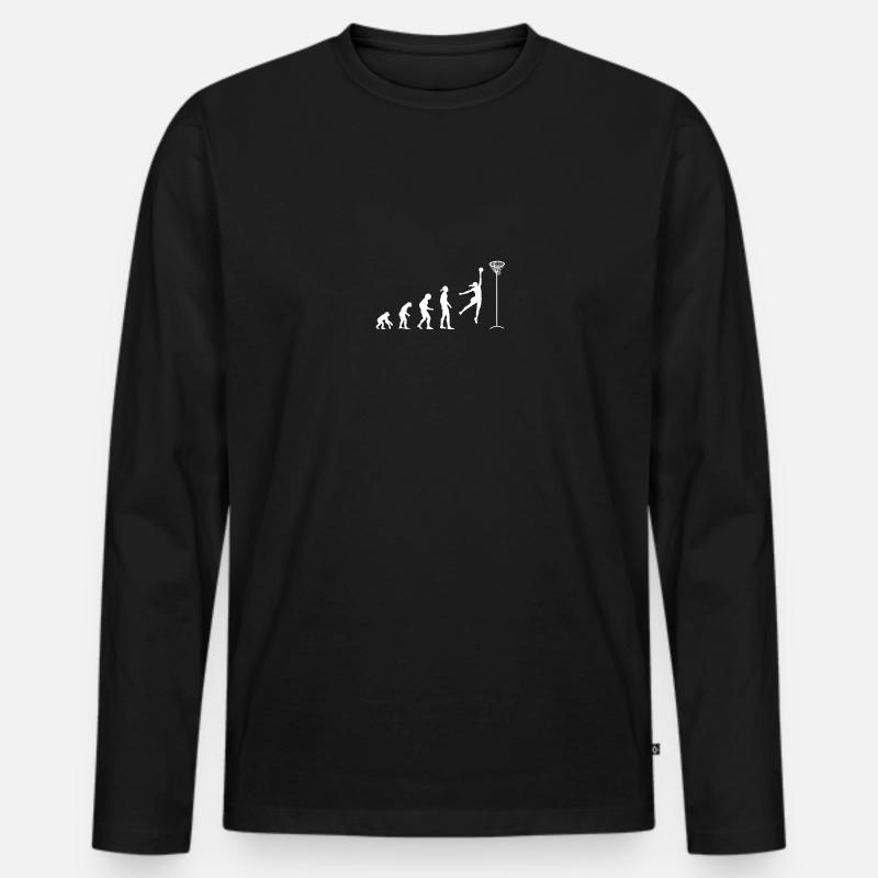 Évolution du netball - T-shirt manches longues Premium bio Homme - noir