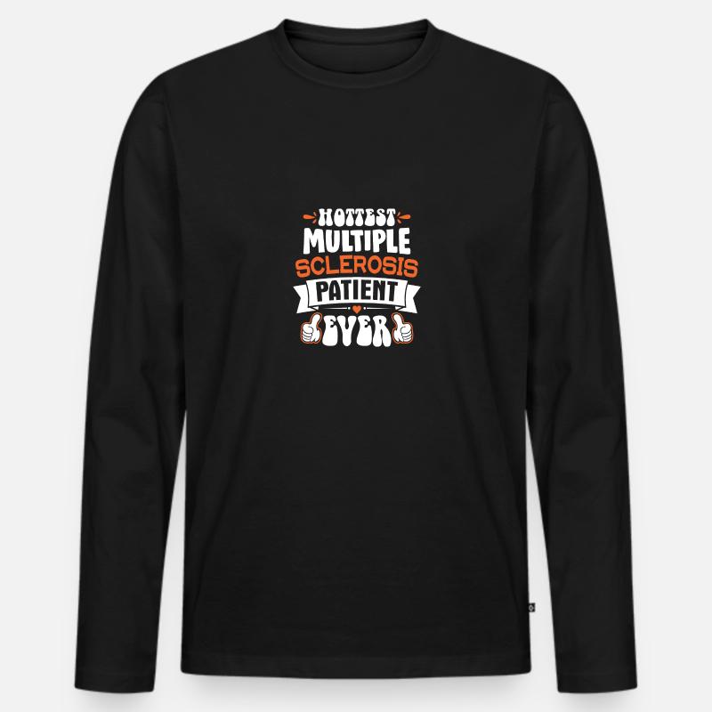 MS Awareness Warrior - Männer Premium Bio Langarmshirt - Schwarz