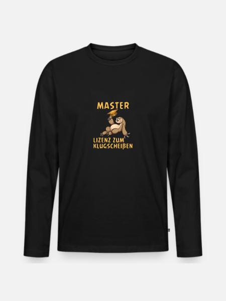 Uni Master of Science Arts 2020 Abschluss Geschenk - Männer Premium Bio Langarmshirt - Schwarz