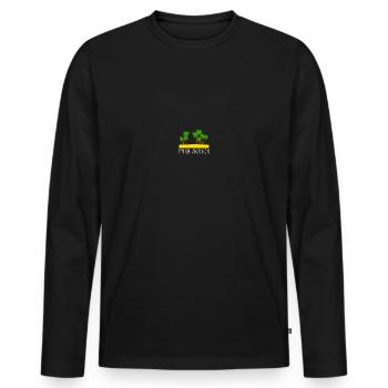 Je suis en vacances | Je suis en vacance - T-shirt manches longues Premium bio Homme - noir - Devant - Nico (187cm)