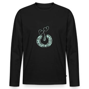 Éteindre l’installation - T-shirt manches longues Premium bio Homme - noir - Devant - Nico (187cm)