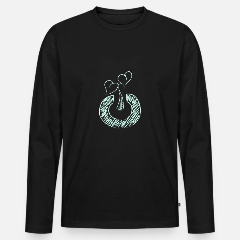 Abschalten Pflanze - Männer Premium Bio Langarmshirt - Schwarz