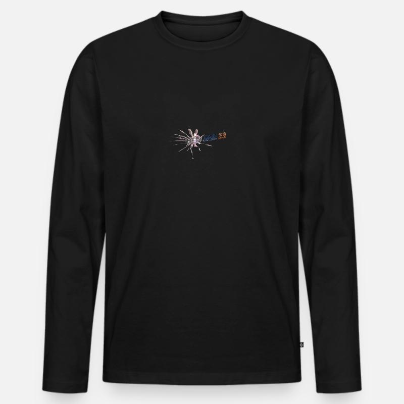 NEW AGE 23 - Männer Premium Bio Langarmshirt - Schwarz