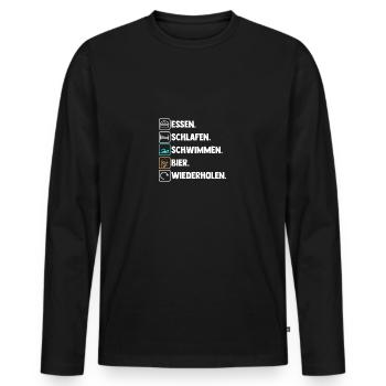 Schullehrerin Lehrerin - Männer Premium Bio Langarmshirt - Schwarz - Vorne - Nico (187cm)