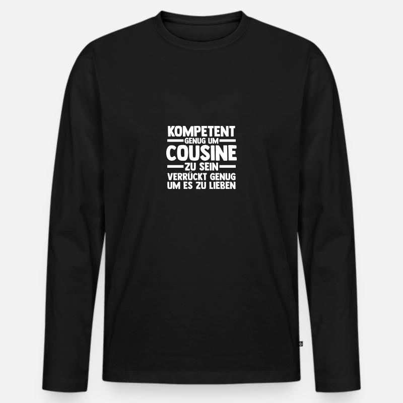 Cousinee - Männer Premium Bio Langarmshirt - Schwarz