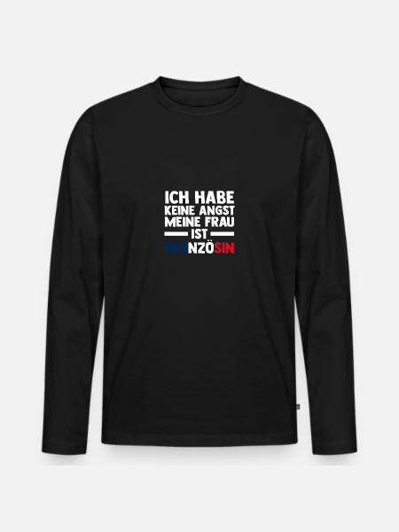 French French France - Men's Premium Organic Long Sleeve Shirt - black