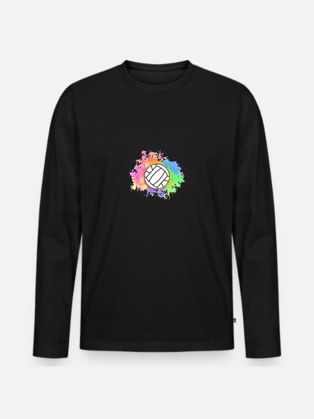 Joueurs de handball Handball - T-shirt manches longues Premium bio Homme - noir