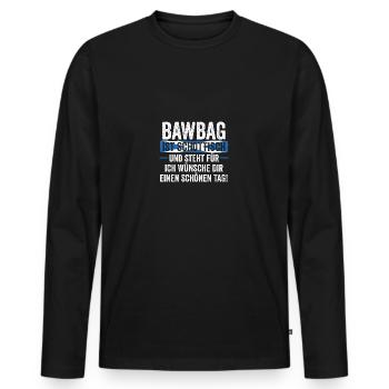 Scots Scottish Scotland - Men's Premium Organic Long Sleeve Shirt - black - Front - Nico (187cm)