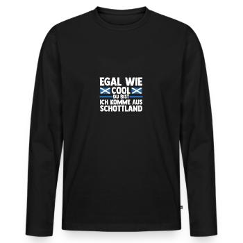 Scots Scottish Scotland - Men's Premium Organic Long Sleeve Shirt - black - Front - Nico (187cm)