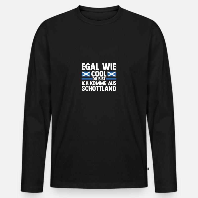 Schotten Schottisch Schottland - Männer Premium Bio Langarmshirt - Schwarz