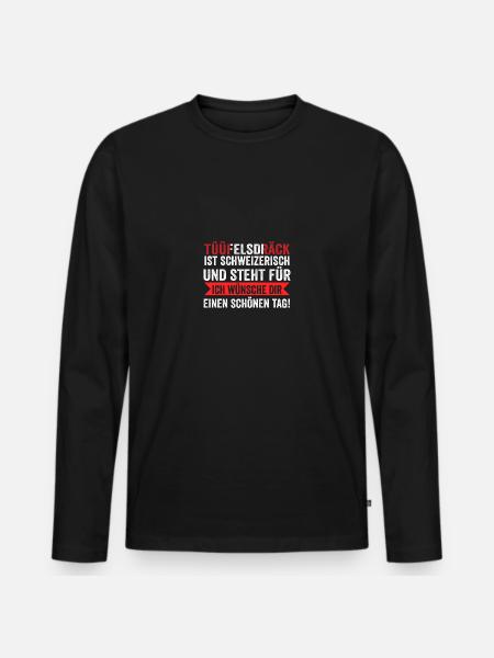 Suisse suisse - T-shirt manches longues Premium bio Homme - noir