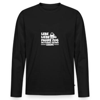 Model Railroad Model Train Train Railroad Railroad Railroad Railroad Model Train Model Train Model T - Men's Premium Organic Long Sleeve Shirt - black - Front - Nico (187cm)