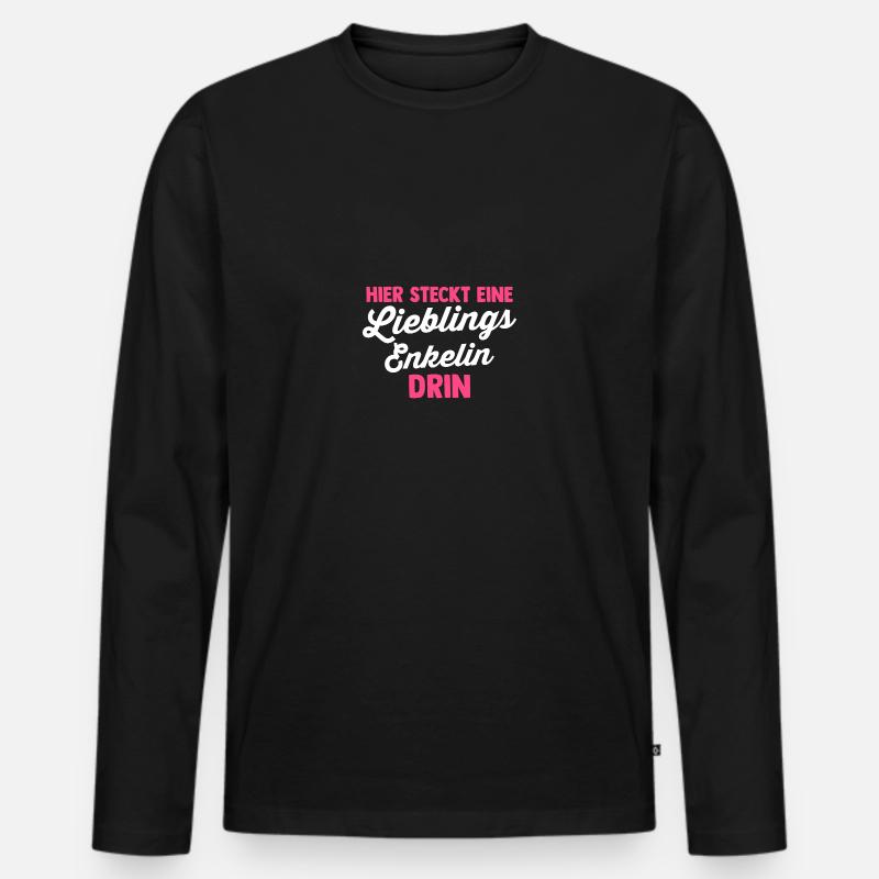 Enkelin - Männer Premium Bio Langarmshirt - Schwarz