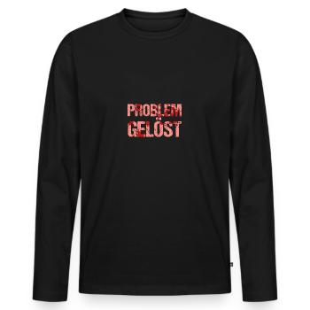 Halloween Costume Blood Smeared - Men's Premium Organic Long Sleeve Shirt - black - Front - Nico (187cm)