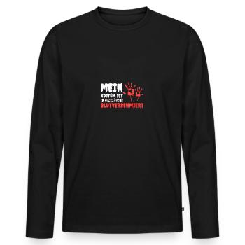 My costume is smeared with blood in the laundry - Men's Premium Organic Long Sleeve Shirt - black - Front - Nico (187cm)