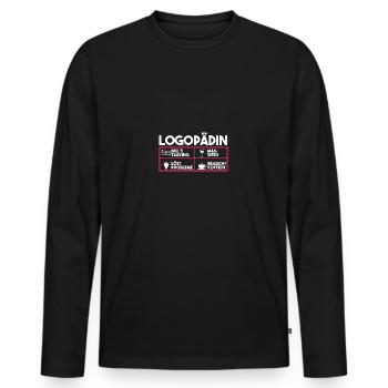 Logopädie Logopädin - Männer Premium Bio Langarmshirt - Schwarz - Vorne - Nico (187cm)