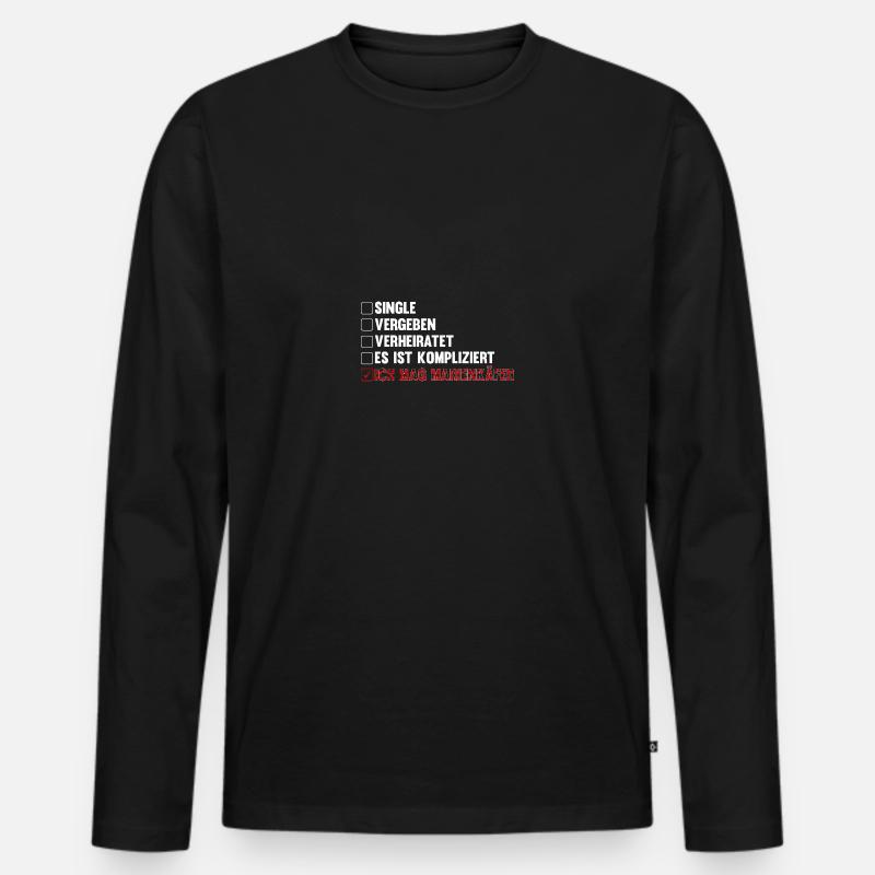 Marienkäfer - Männer Premium Bio Langarmshirt - Schwarz