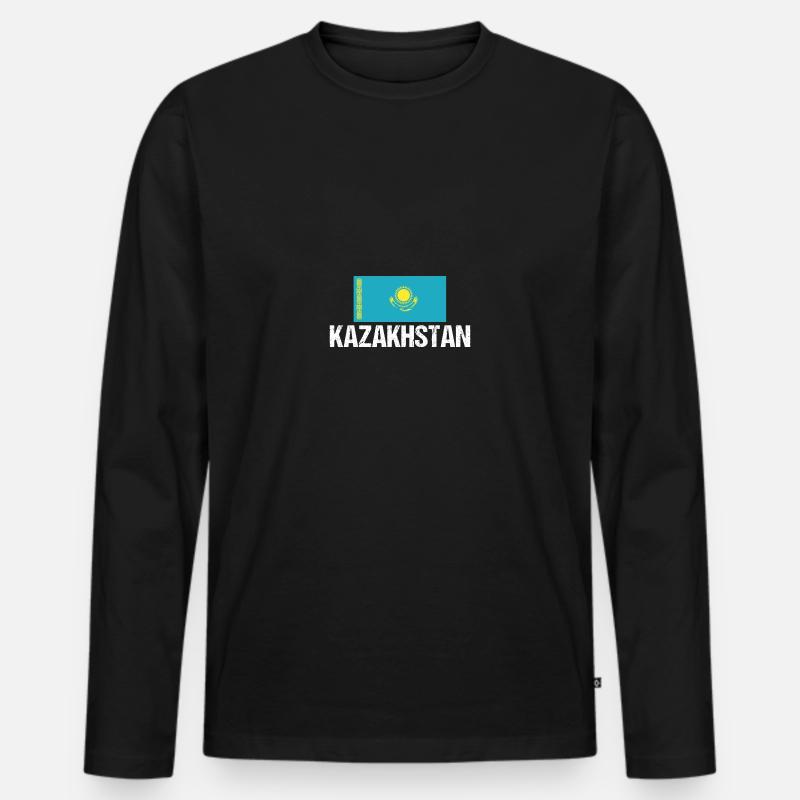 Kasachen Kasachstan - Männer Premium Bio Langarmshirt - Schwarz