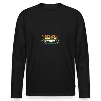 Carnaval de Jecken Carnaval - T-shirt manches longues Premium bio Homme - noir - Devant - Nico (187cm)