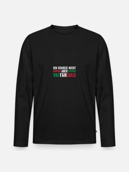 Italy Italian Vaffanculo - Men's Premium Organic Long Sleeve Shirt - black