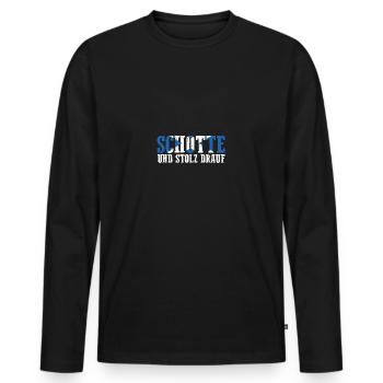 Scots Scottish Scotland - Men's Premium Organic Long Sleeve Shirt - black - Front - Nico (187cm)
