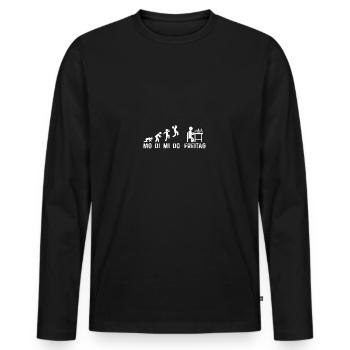 Bastler Basteln - Männer Premium Bio Langarmshirt - Schwarz - Vorne - Nico (187cm)