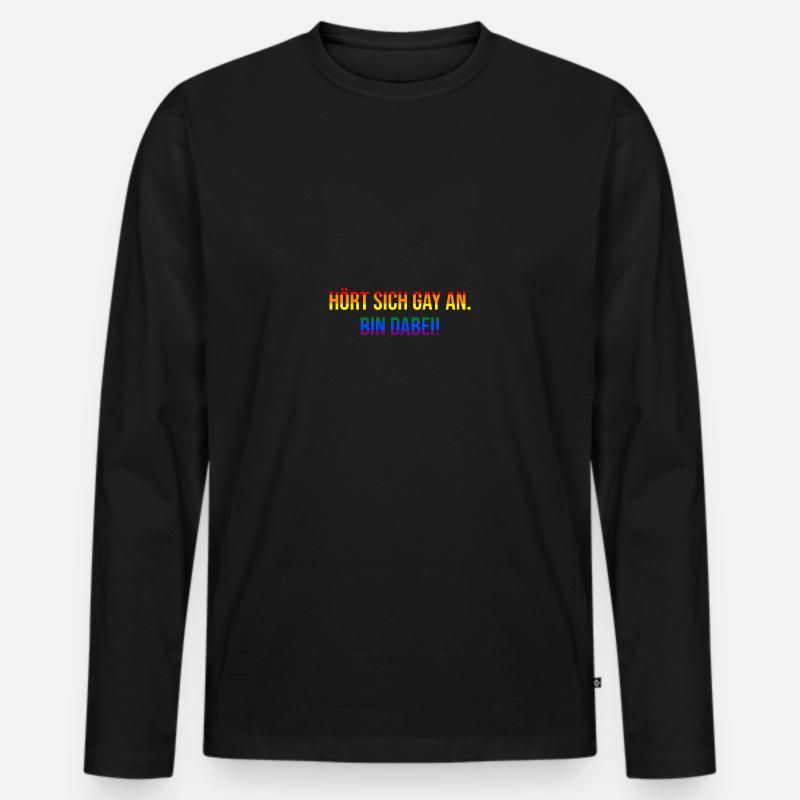 Schullehrer Lehrer - Männer Premium Bio Langarmshirt - Schwarz