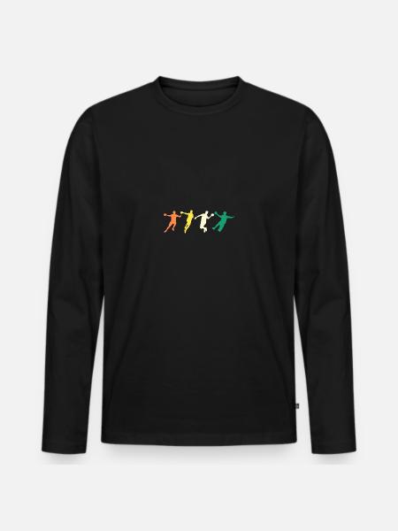 Handballer Evolution Handball - Männer Premium Bio Langarmshirt - Schwarz