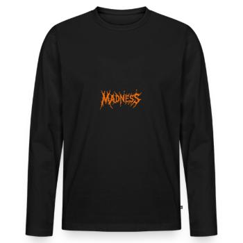 La folie règne sur le monde Motivation Espoir - T-shirt manches longues Premium bio Homme - noir - Devant - Nico (187cm)
