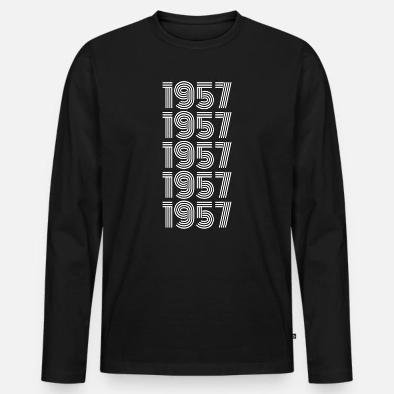 Babo 1957 - Männer Premium Bio Langarmshirt - Schwarz
