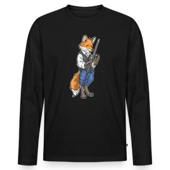 Fox Billiard Cue Sport - T-shirt manches longues Premium bio Homme - noir - Devant - Nico (187cm)