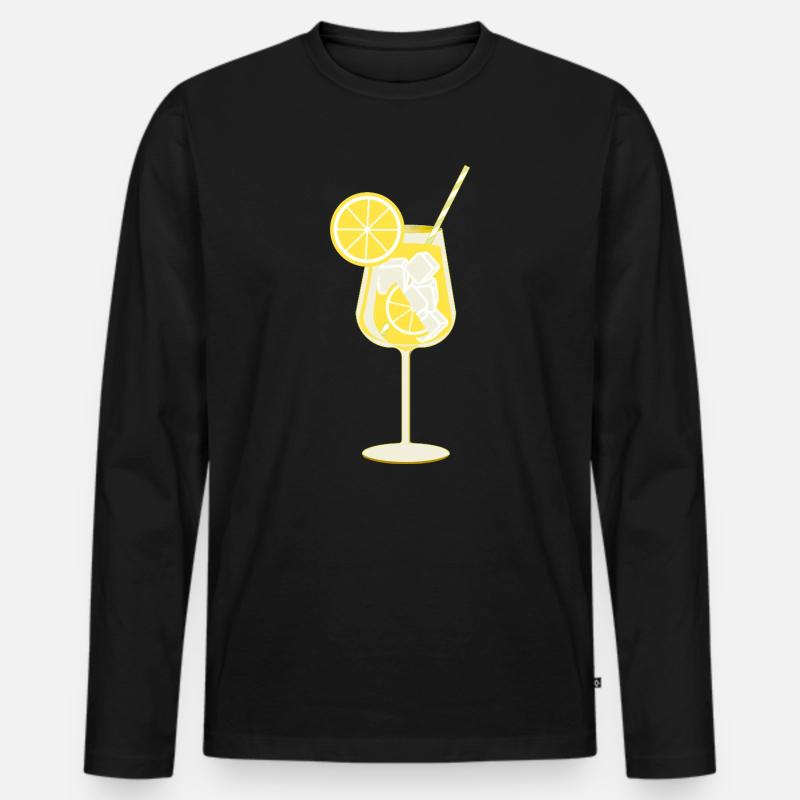 Limoncello - Männer Premium Bio Langarmshirt - Schwarz