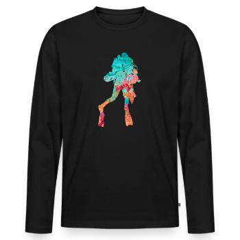 Deep Sea Divers and Divers PopArt - Men's Premium Organic Long Sleeve Shirt - black - Front - Nico (187cm)