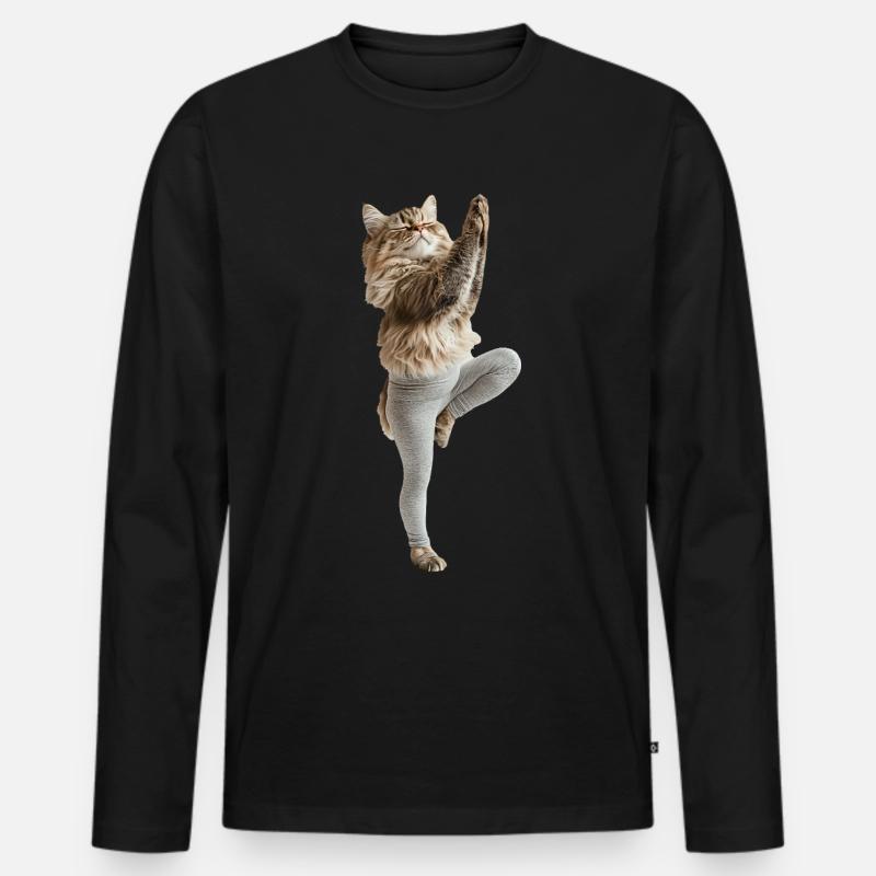 Persisch - Männer Premium Bio Langarmshirt - Schwarz