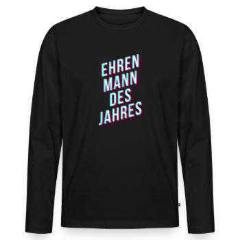 Ehren Mann des Jahres - Männer Premium Bio Langarmshirt - Schwarz - Vorne - Nico (187cm)