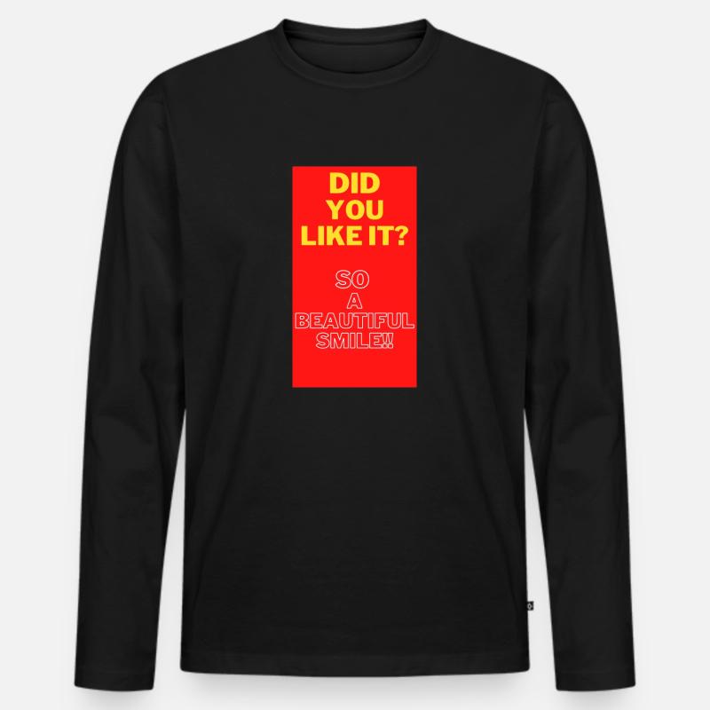 HAT ES IHNEN GEFALLEN? - Männer Premium Bio Langarmshirt - Schwarz