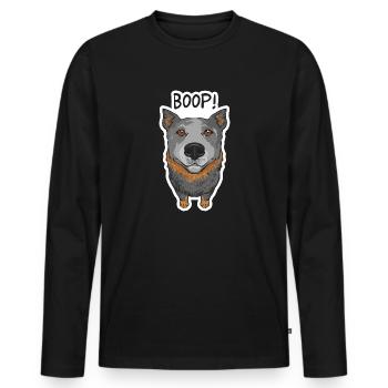 Bouvier australien Red Blue Heeler - T-shirt manches longues Premium bio Homme - noir - Devant - Nico (187cm)
