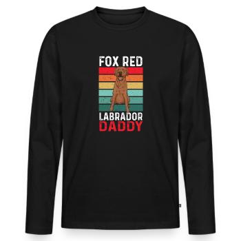 Foxred Labrador Fox Red Labrador Retriever - Men's Premium Organic Long Sleeve Shirt - black - Front - Nico (187cm)