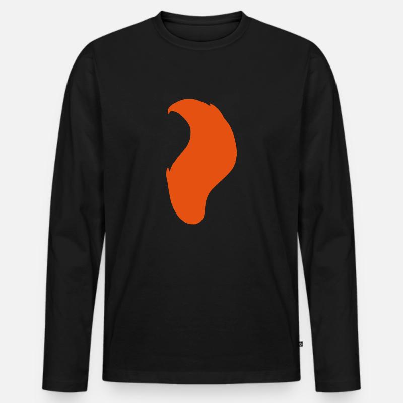 Fuchsschwanz - Männer Premium Bio Langarmshirt - Schwarz