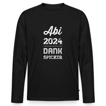 Funny High School Graduation Sayings - Men's Premium Organic Long Sleeve Shirt - black - Front - Nico (187cm)