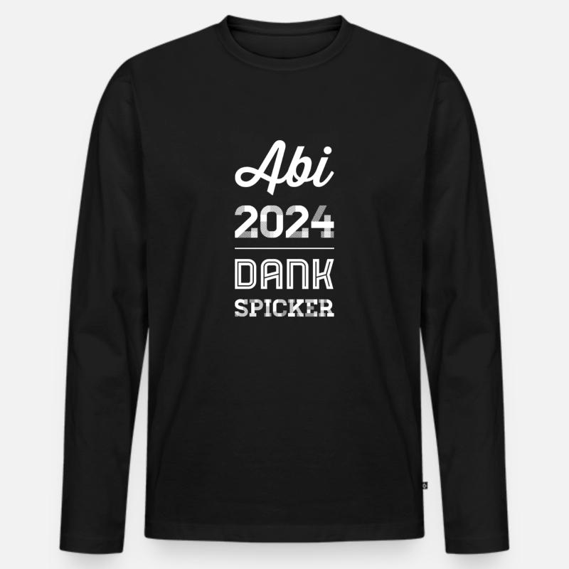 Lustige Abitur Sprüche - Männer Premium Bio Langarmshirt - Schwarz