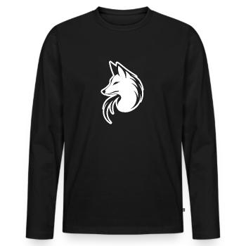 Fox Foxes - Men's Premium Organic Long Sleeve Shirt - black - Front - Nico (187cm)